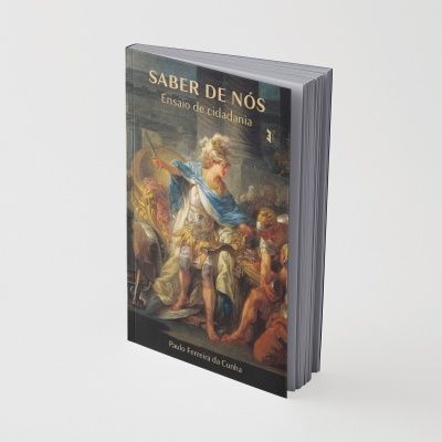 Livro SABER DE NÓS Ensaio de cidadania de Paulo Ferreira da Cunha com capa ilustrada