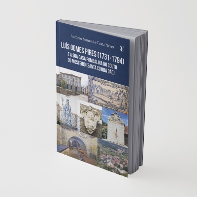 Capa de livro azul e branco com várias imagens históricas e texto em português.