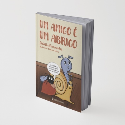Livro com capa ilustrada e texto em português