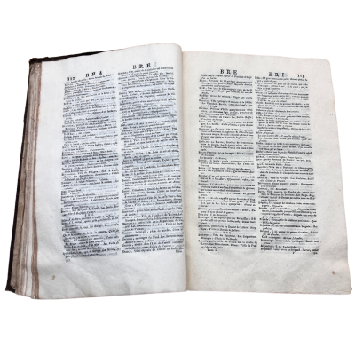 Livro antigo aberto com texto em português antigo em páginas amarelecidas