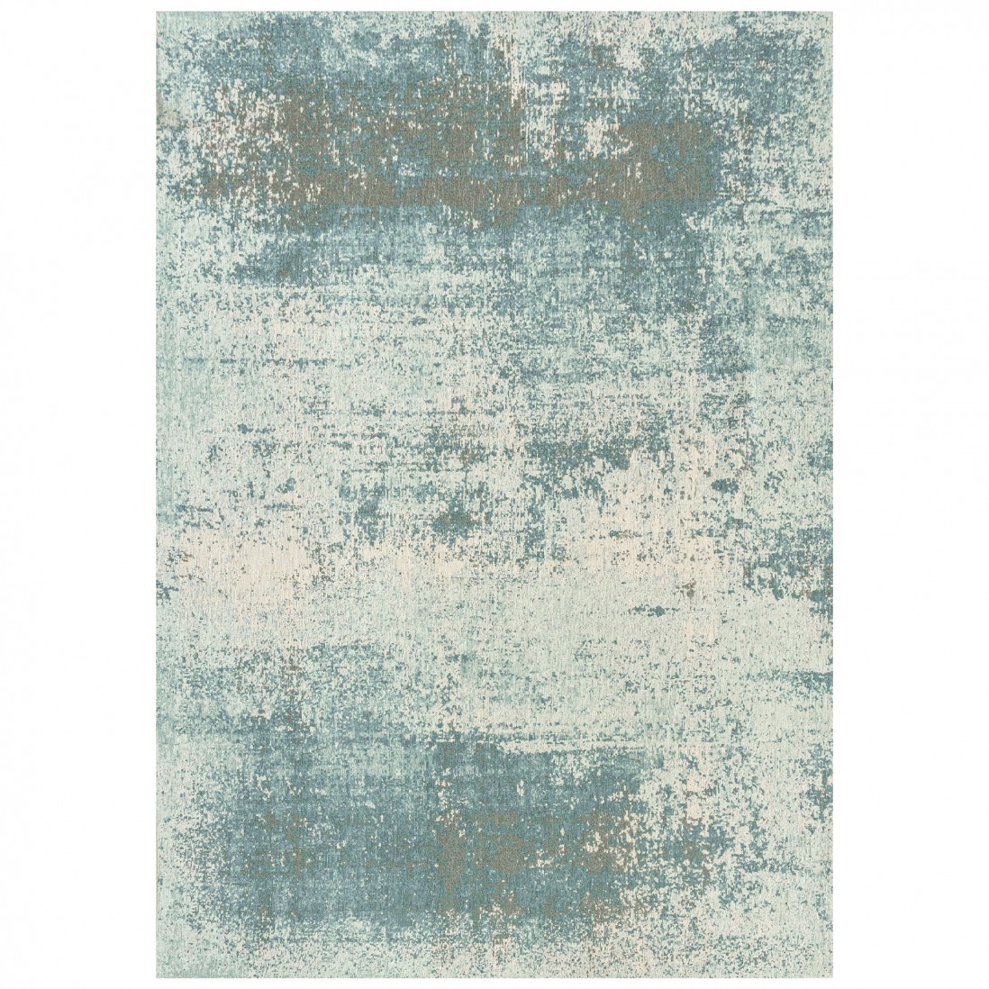 Tapete Moon Chenille Tapete retangular com padrão abstrato em azul, bege e castanho