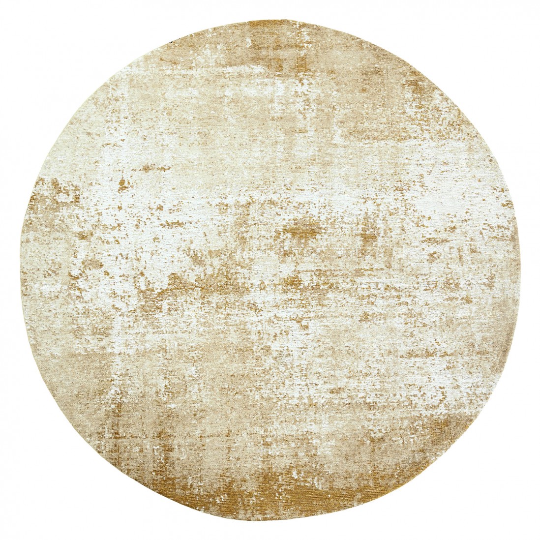 Tapete Moon Chenille Tapete redondo bege com padrão abstrato castanho claro