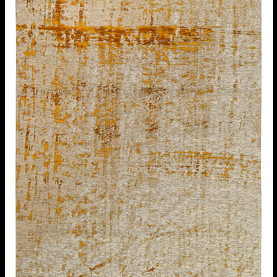 Tapete bege com padrão abstrato amarelo