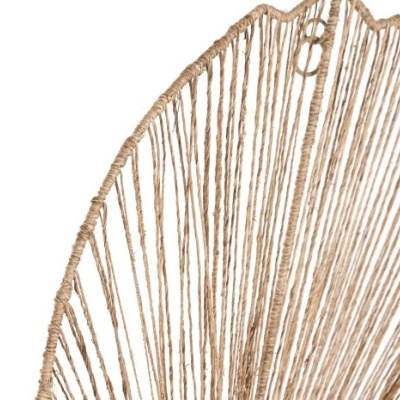 Decoracao de parede em forma de folha com corda entrelaçada