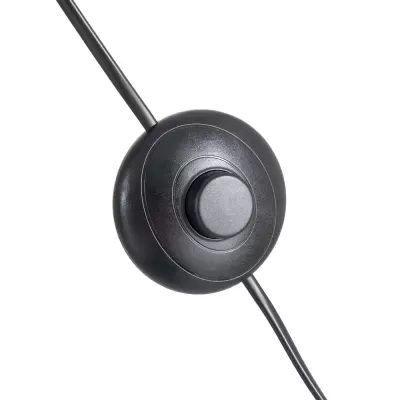 Interruptor redondo preto com cabo