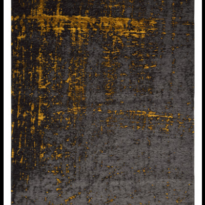 Tapete abstrato cinza escuro e amarelo mostarda