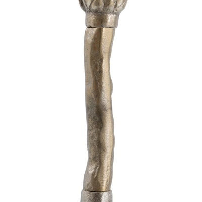 Cabo metálico prateado texturizado e irregular