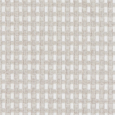 Pano tecido com padrão colmeia em bege e branco