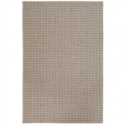 Tapete retangular bege com padrão de pequenos quadrados