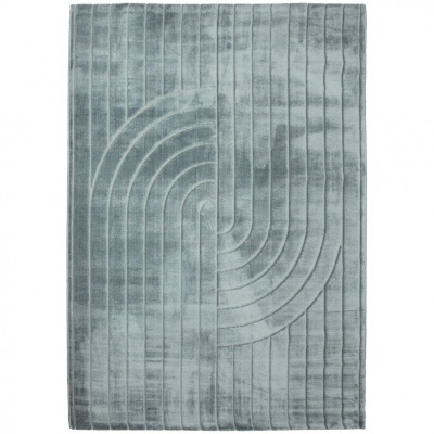 Tapete azul cinzento com padrão geométrico em relevo