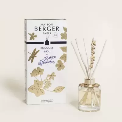 difusor de fragrância Maison Berger Paris com caixa branca e vidro transparente
