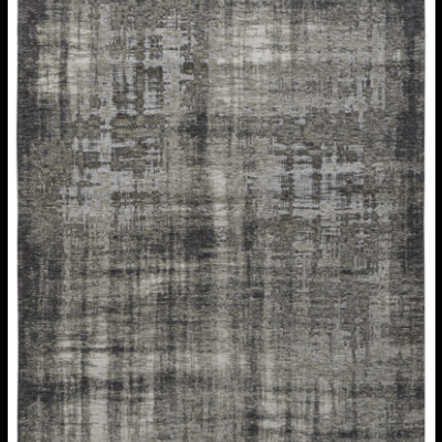 tapete retangular cinza com padrão abstrato