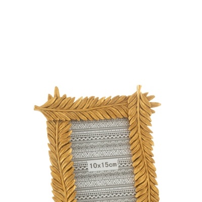 Moldura dourada decorativa em forma de folhas para foto 10x15cm