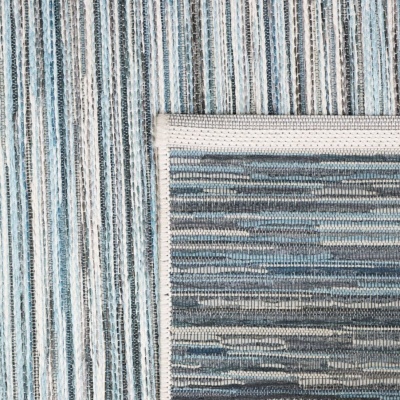 Tapete com padrão de linhas verticais e horizontais em tons de azul, cinza e branco