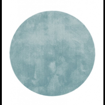 Tapete redondo azul claro com textura suave