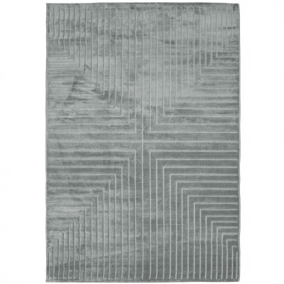 Tapete cinza com padrão geométrico em relevo