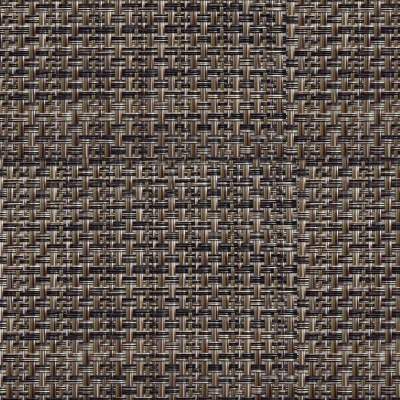 Padrão têxtil entrelaçado em tons de castanho, bege e preto
