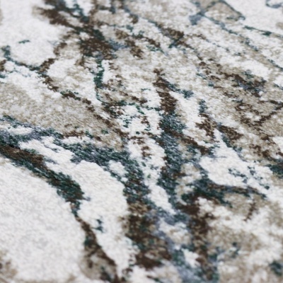 Tapete com padrão abstrato cinza, branco, bege e azul esverdeado