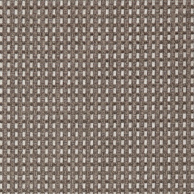 Tecido quadriculado castanho e branco com textura entrelaçada