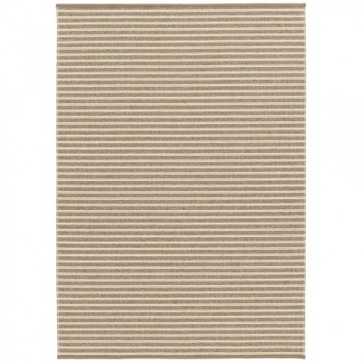 Tapete riscado bege e castanho claro