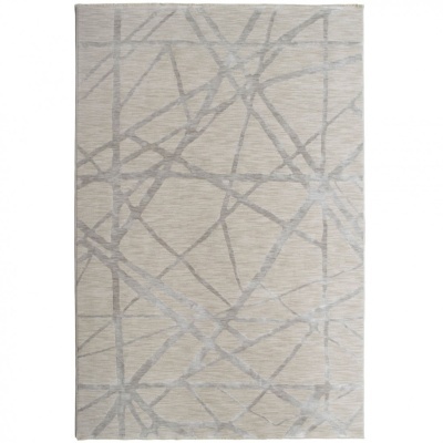 Tapete bege com linhas cruzadas cinza claro