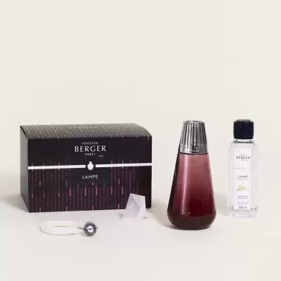 Conjunto de perfume de ambiente Maison Berger com caixa, lâmpada, funil e frasco de líquido