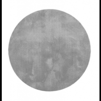 Tapete redondo cinza com textura suave