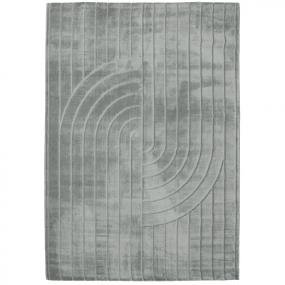 Tapete cinzento com padrão geométrico em relevo