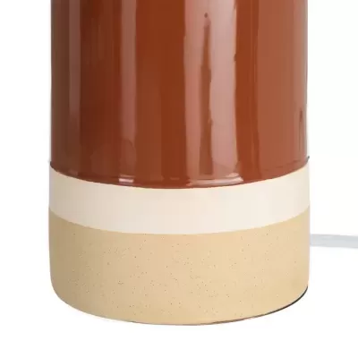 Base de objeto cilíndrico castanho, creme e bege com textura