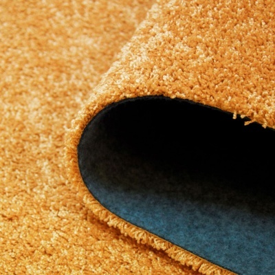 Tapete felpudo laranja com verso antiderrapante preto