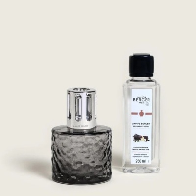 Difusor de fragrância em vidro cinza e frasco de perfume para lâmpada Berger