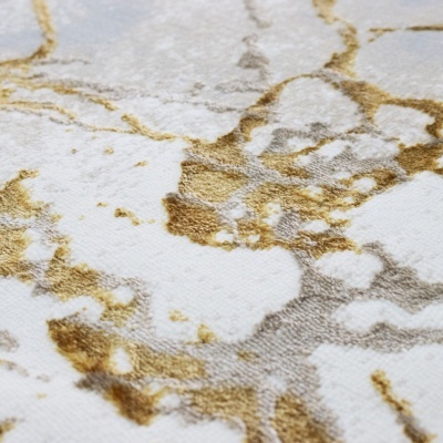 Tapete abstrato com tons cinza, dourado e branco