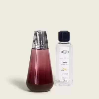 Conjunto lâmpada aromática vidro vermelho e líquido 250 ml Maison Berger