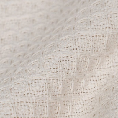 Tecido branco com textura entrelaçada detalhada