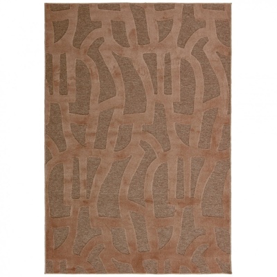 Tapete castanho com padrão geométrico abstrato