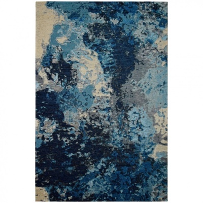 Tapete azul com padrão abstrato e manchas irregulares