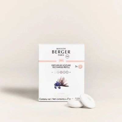 Embalagem branca de recarga para difusor de carro Maison Berger Paris com 2 unidades e aroma 
