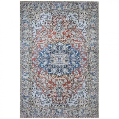 Tapete colorido com padrão ornamental complexo e moldura decorativa