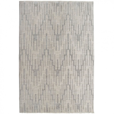 Tapete cinza e bege com padrão geométrico abstrato