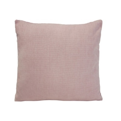 Almofada quadrada rosa claro com textura