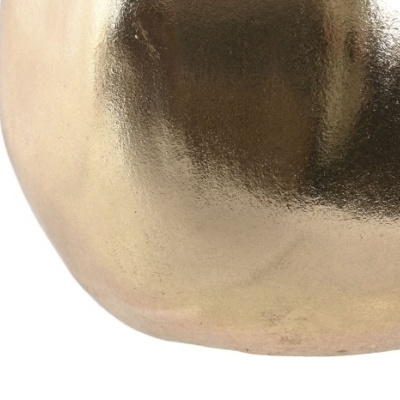 Base dourada e brilhante de objeto decorativo redondo