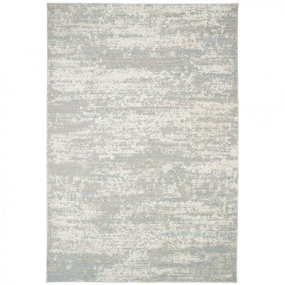 Tapete retangular cinza com padrão abstrato bege