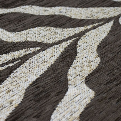 Tecido decorativo padrão abstrato castanho, bege e branco