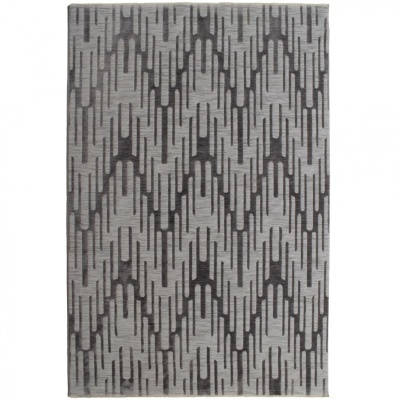 tapete cinza com padrão geométrico vertical em tons escuros