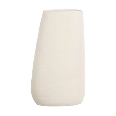 Vaso decorativo branco com textura áspera