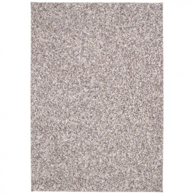 Tapete cinzento claro com padrão salpicado em castanho e bege