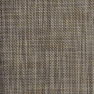 Tecido quadriculado em castanho, bege e cinza com textura entrelaçada