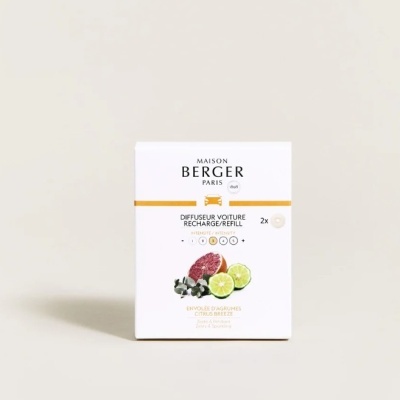 Recarga difusor para carro Maison Berger Paris com limão e toranja na embalagem