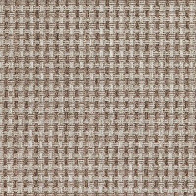 Tecido quadriculado bege e castanho com textura entrelaçada