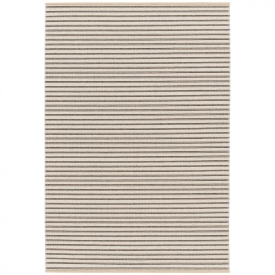 Tapete com riscas horizontais beige e castanho